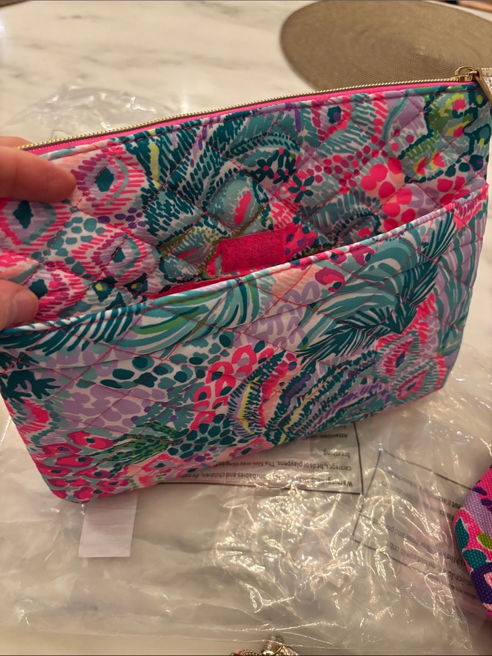 Lilly Pulitzer Makeup Cosmetic Case Pouches set of 3 - Picture 2 of 7